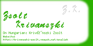 zsolt krivanszki business card